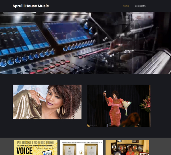 Spruill House Music website portfolio